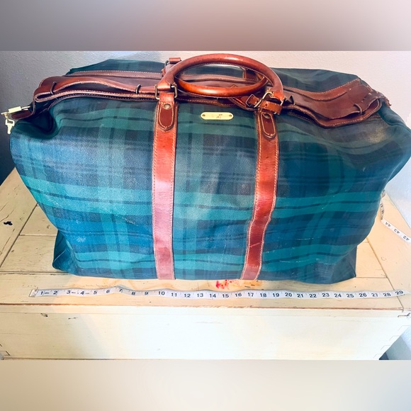 Ralph Lauren Blackwatch Plaid 1990’s extra large duffle - Picture 2 of 8